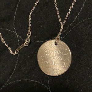 Tiffany & Co 5th Av  1” Round Pendant Necklace 925